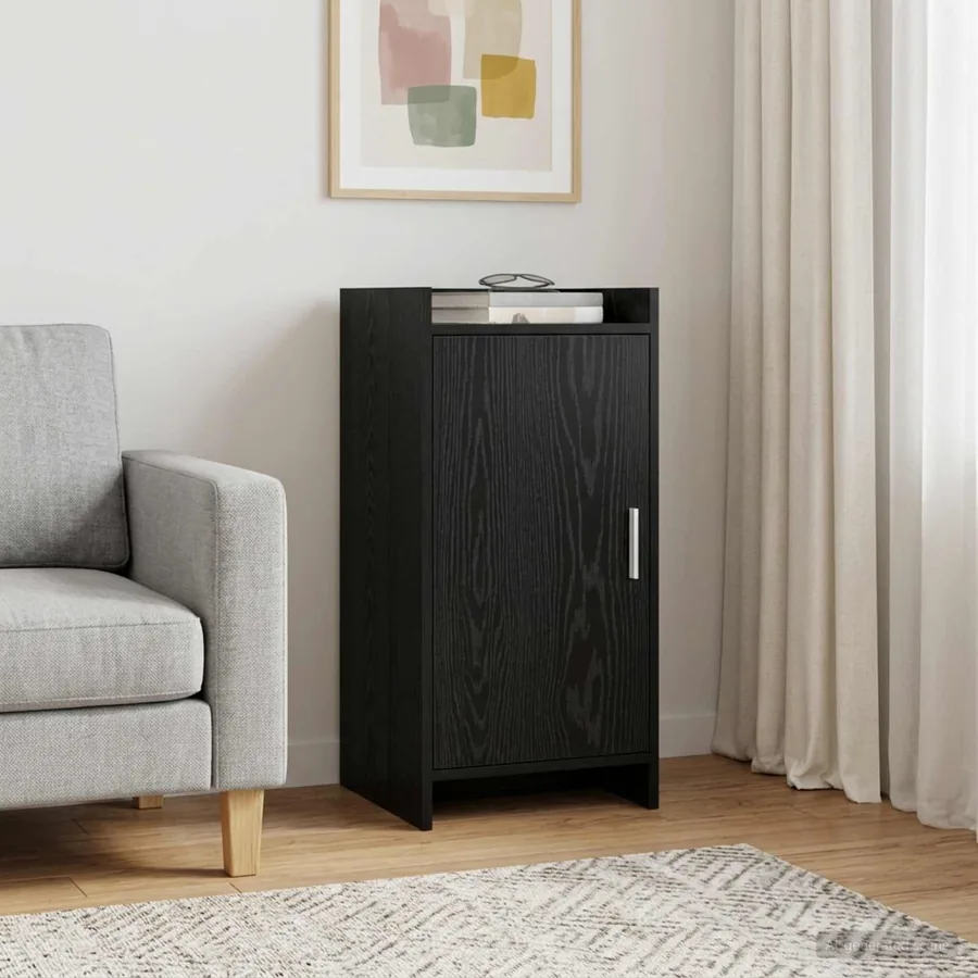 Buffet Chêne noir 40 x 36 x 80 cm Bois d'ingénierie
