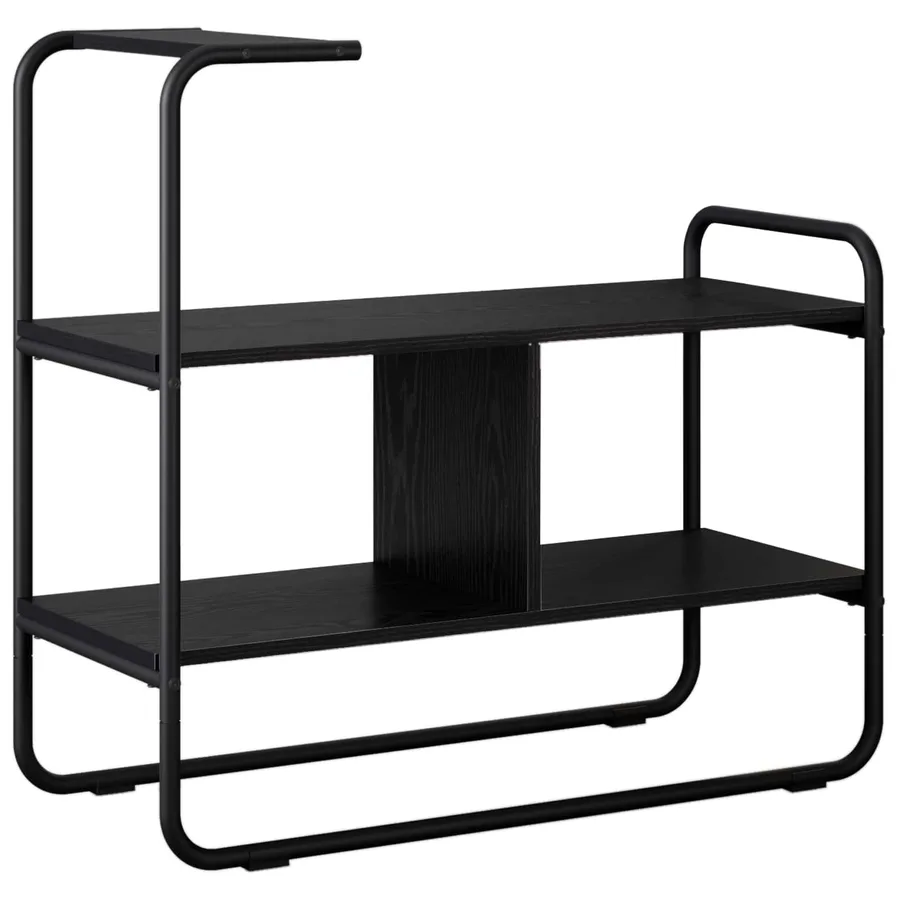 Table console Chêne noir 80 x 35 x 75 cm Bois d'ingénierie - 2