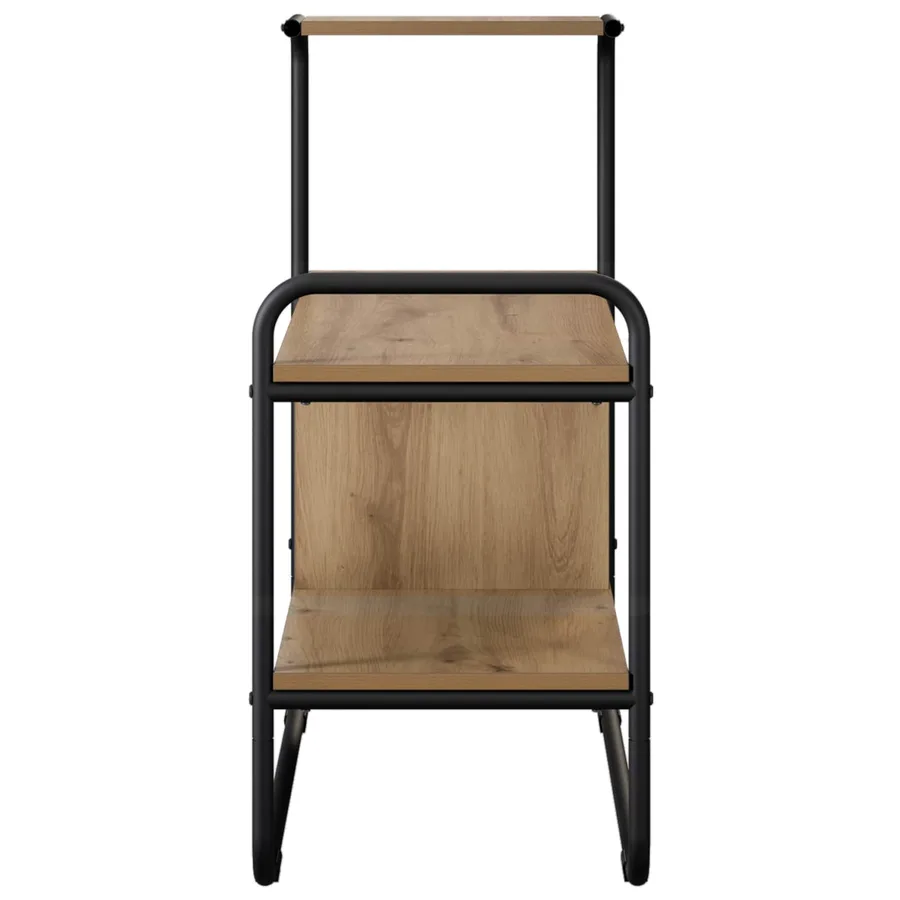 Table console Chêne artisanal 80 x 35 x 75 cm Bois d'ingénierie - 5