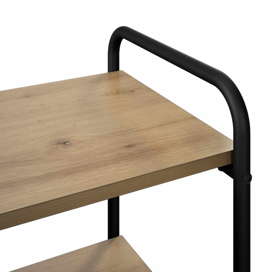Table console Chêne artisanal 80 x 35 x 75 cm Bois d'ingénierie - 6