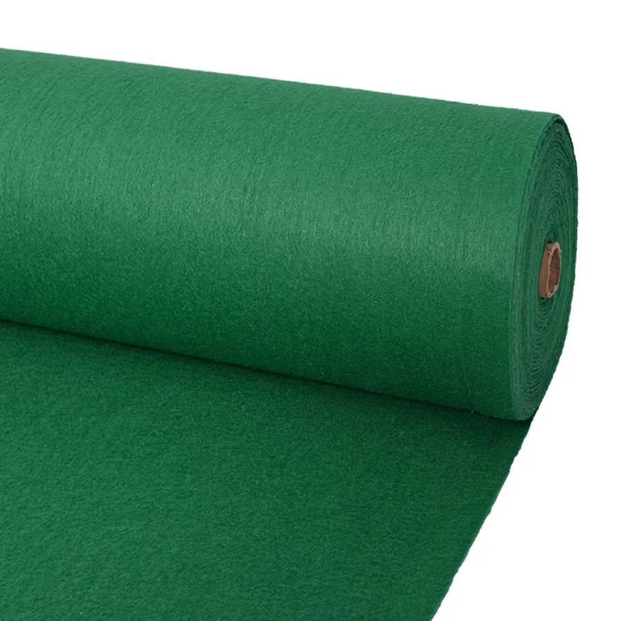Tapis Uni Vert 1 x 24 m Tissu - 2