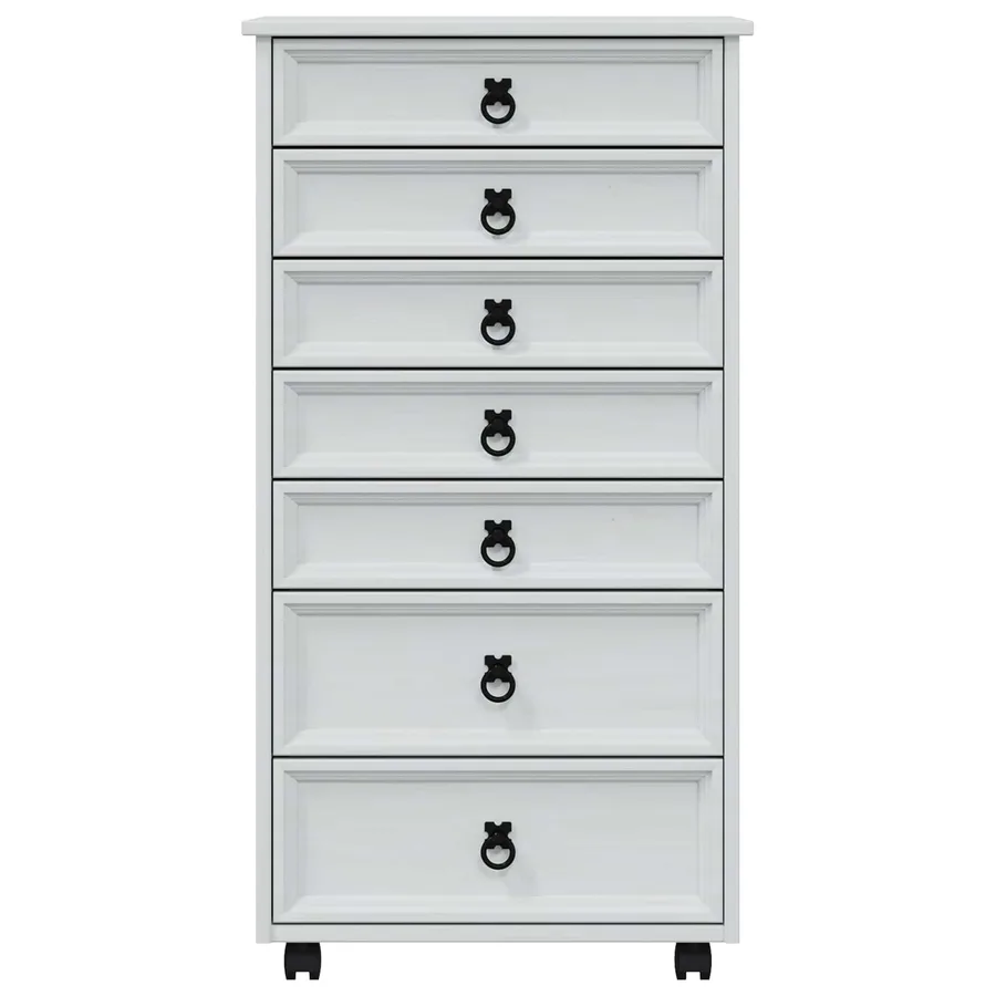 Cabinet Roulant avec Tiroirs CORONA Blanc - 4