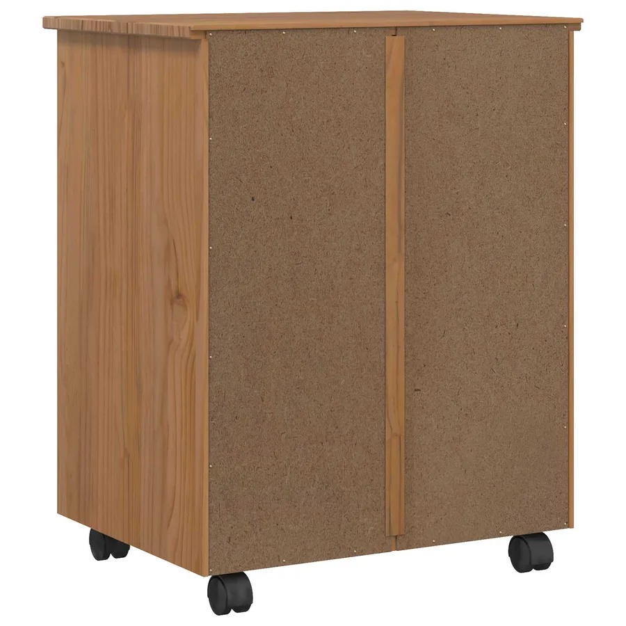 Cabinet Roulant avec Tiroirs CORONA Brun Miel - 6