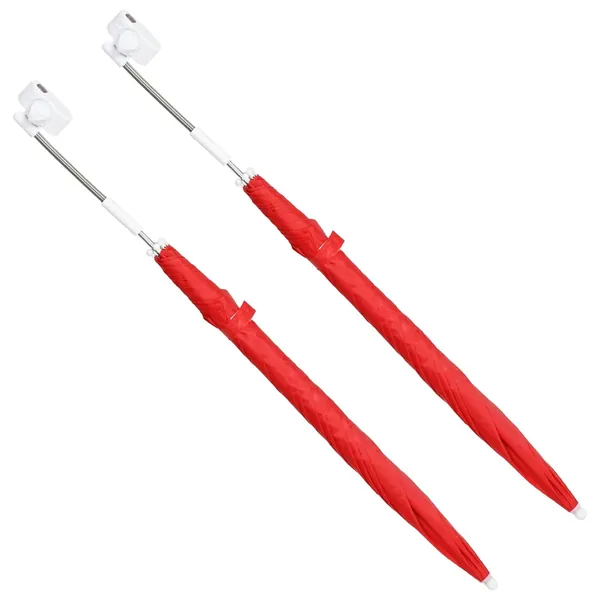 Parapluie avec pince 2 pcs Rouge brique Ø 105 x 86 cm