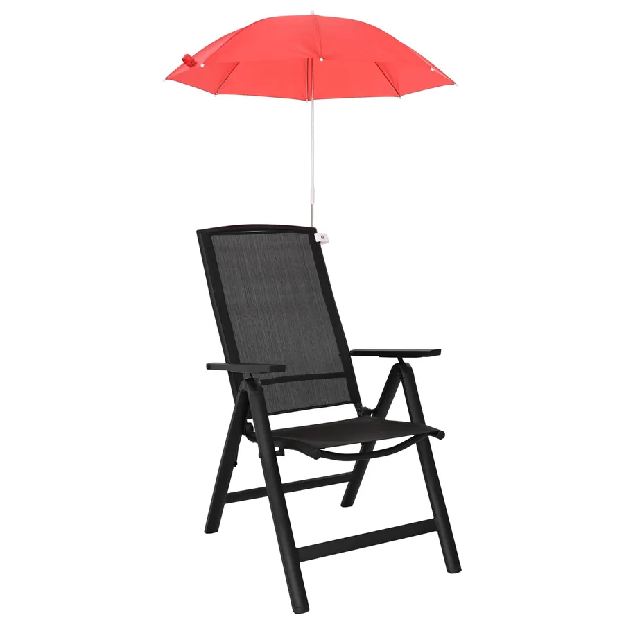 Parapluie avec pince 2 pcs Rouge brique Ø 105 x 86 cm - 2