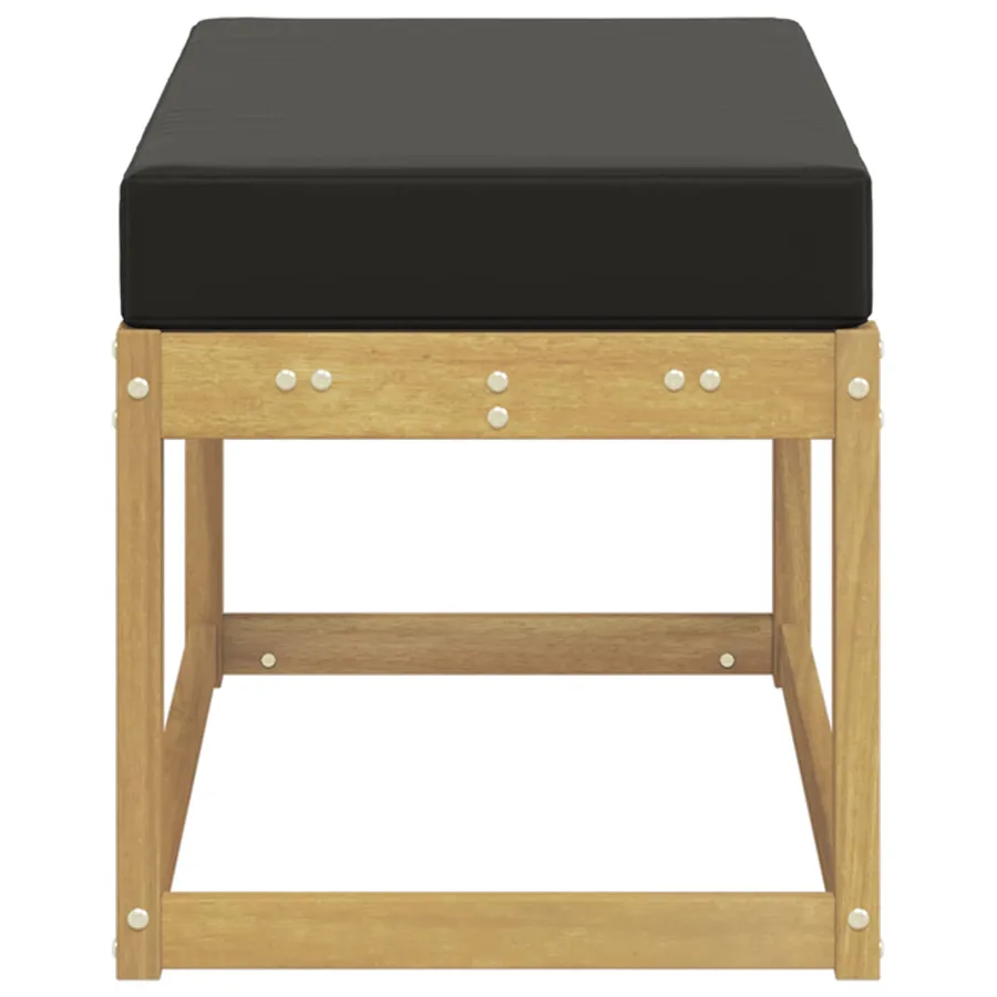 Banc de Jardin Blanc 80 x 43 x 45 cm Bois d'Acacia Massif - 4