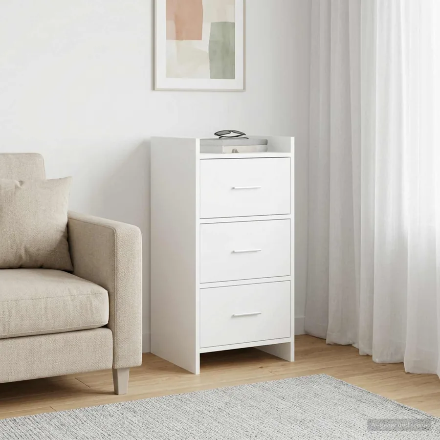 Buffet Blanc 40 x 36 x 80 cm Bois d'ingénierie