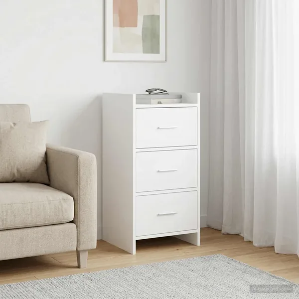 Buffet Blanc 40 x 36 x 80 cm Bois d'ingénierie