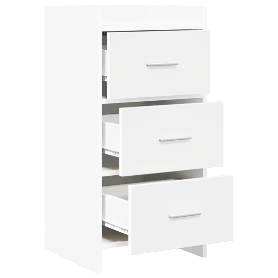 Buffet Blanc 40 x 36 x 80 cm Bois d'ingénierie - 4