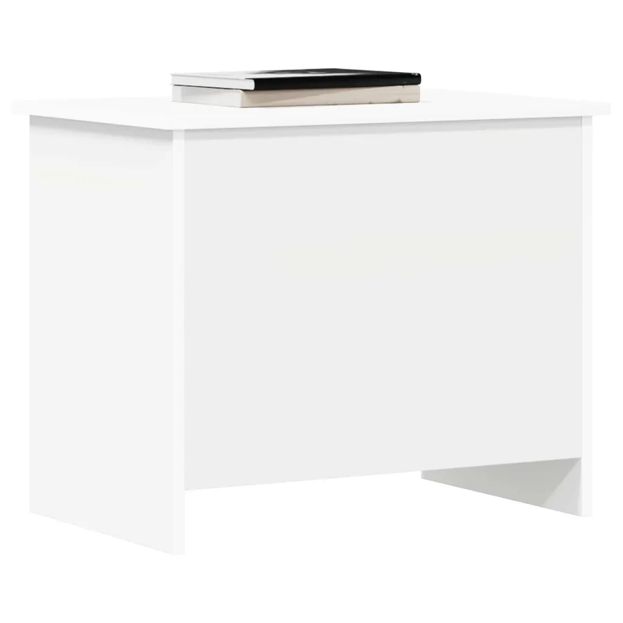 Coffre de rangement Blanc 60 x 40 x 50 cm Bois d'ingénierie - 3