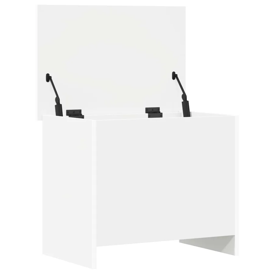Coffre de rangement Blanc 60 x 40 x 50 cm Bois d'ingénierie - 5