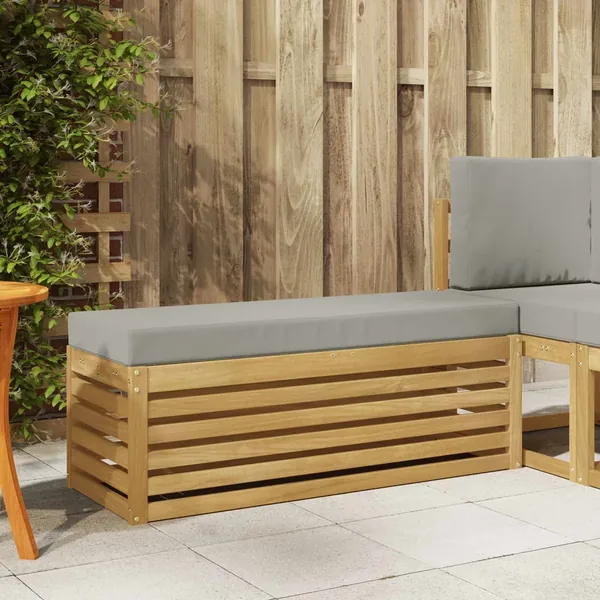 Banc de Jardin Blanc 115 x 43 x 45 cm Bois d'Acacia Massif