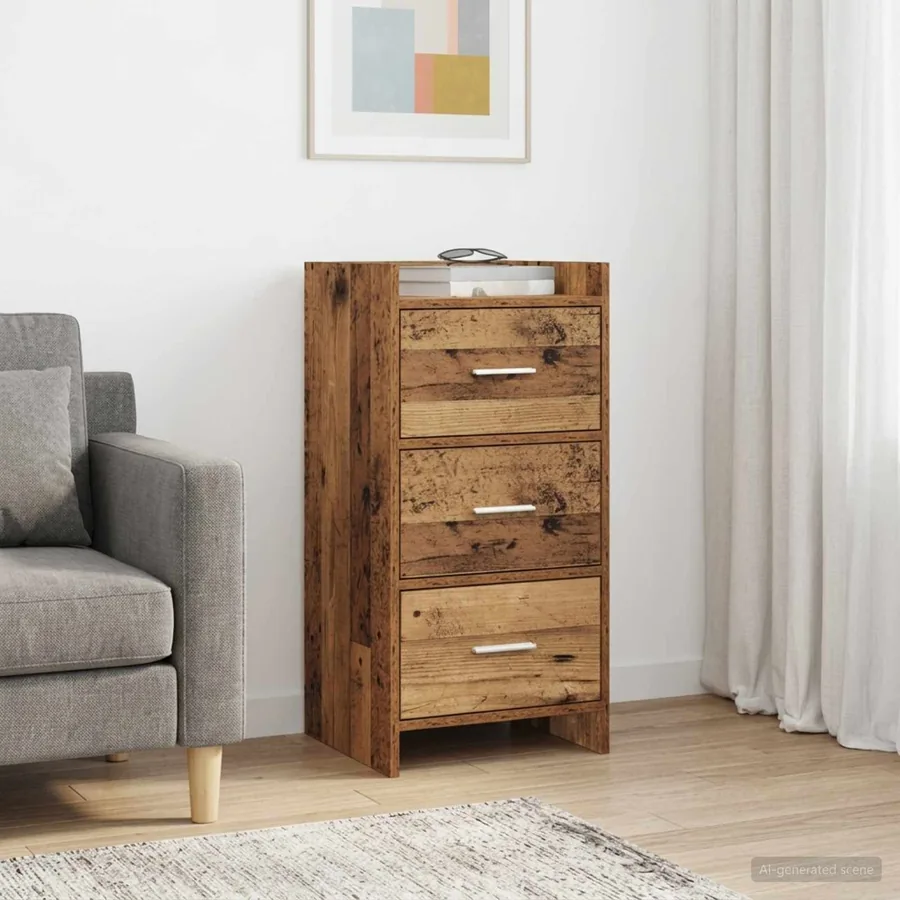 Buffet Bois ancien 40 x 36 x 80 cm Bois d'ingénierie