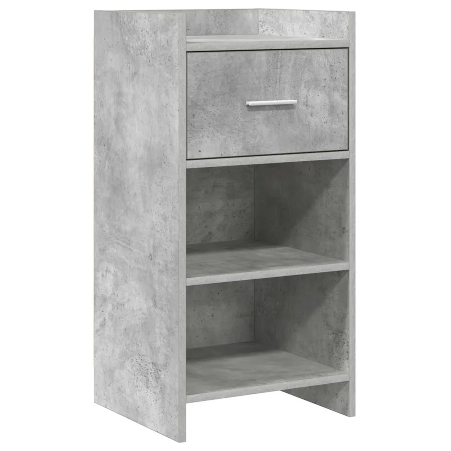 Buffet Gris béton 40 x 36 x 80 cm Bois d'ingénierie - 2