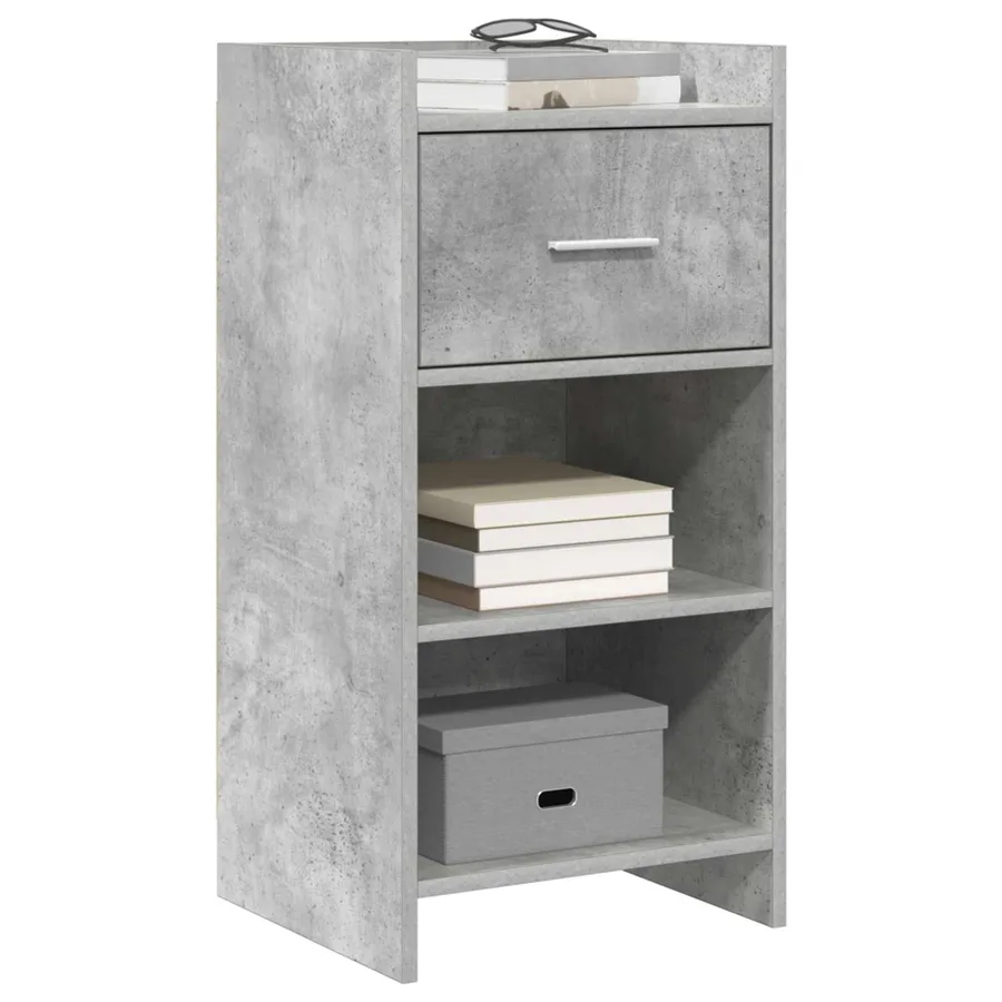 Buffet Gris béton 40 x 36 x 80 cm Bois d'ingénierie - 3