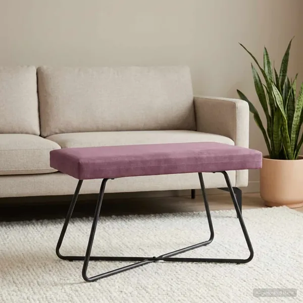 banc Pourpre 80 x 40 x 45 cm Velours
