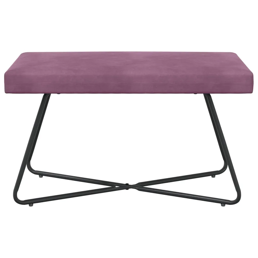 banc Pourpre 80 x 40 x 45 cm Velours - 5