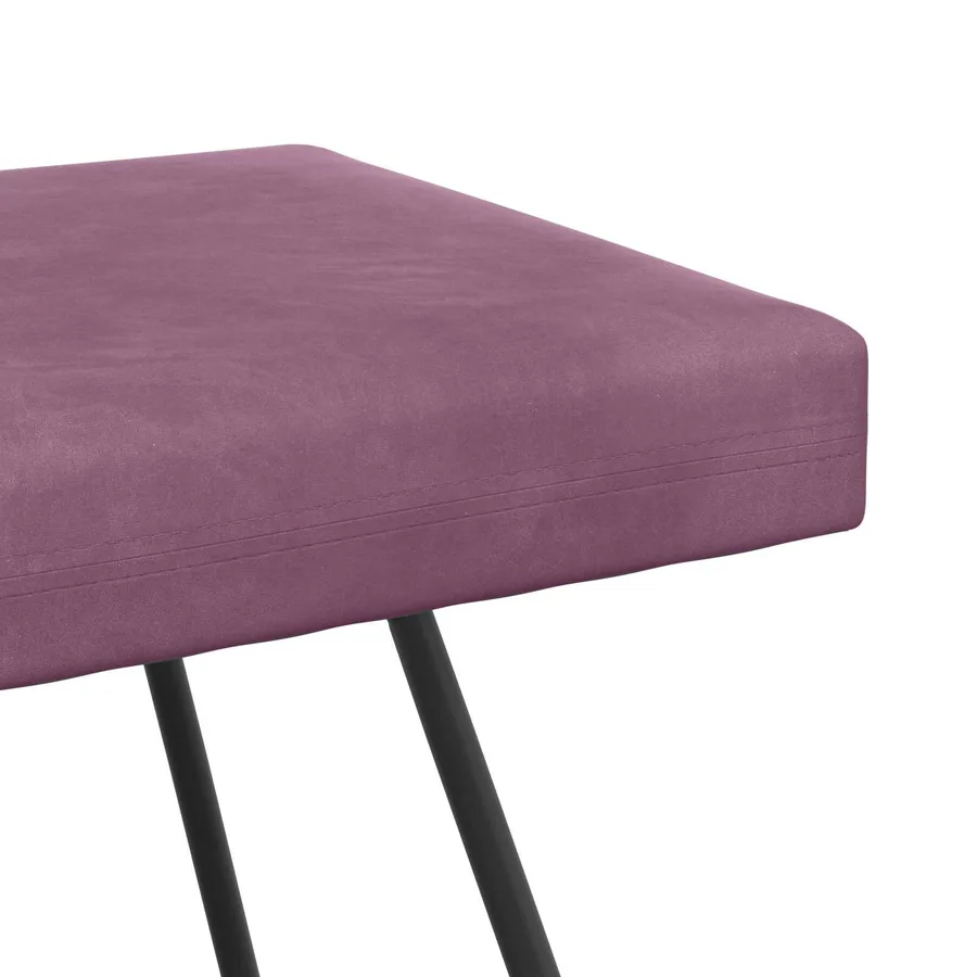 banc Pourpre 80 x 40 x 45 cm Velours - 6