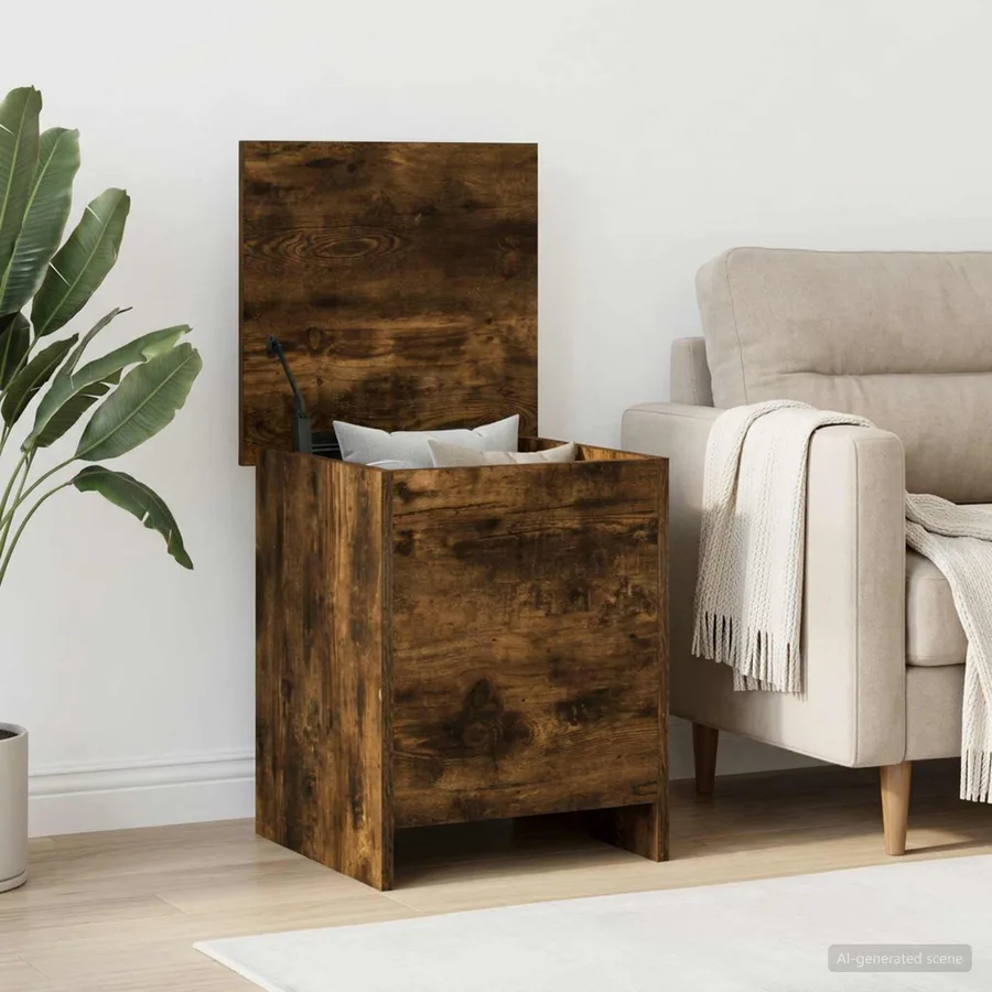 Coffre de rangement avec stockage Chêne fumé 40 x 40 x 50 cm - 4