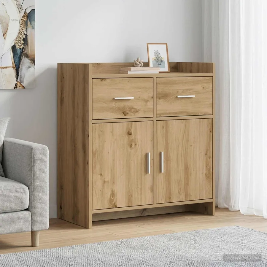 Buffet Chêne artisanal 75 x 36 x 80 cm Bois d'ingénierie