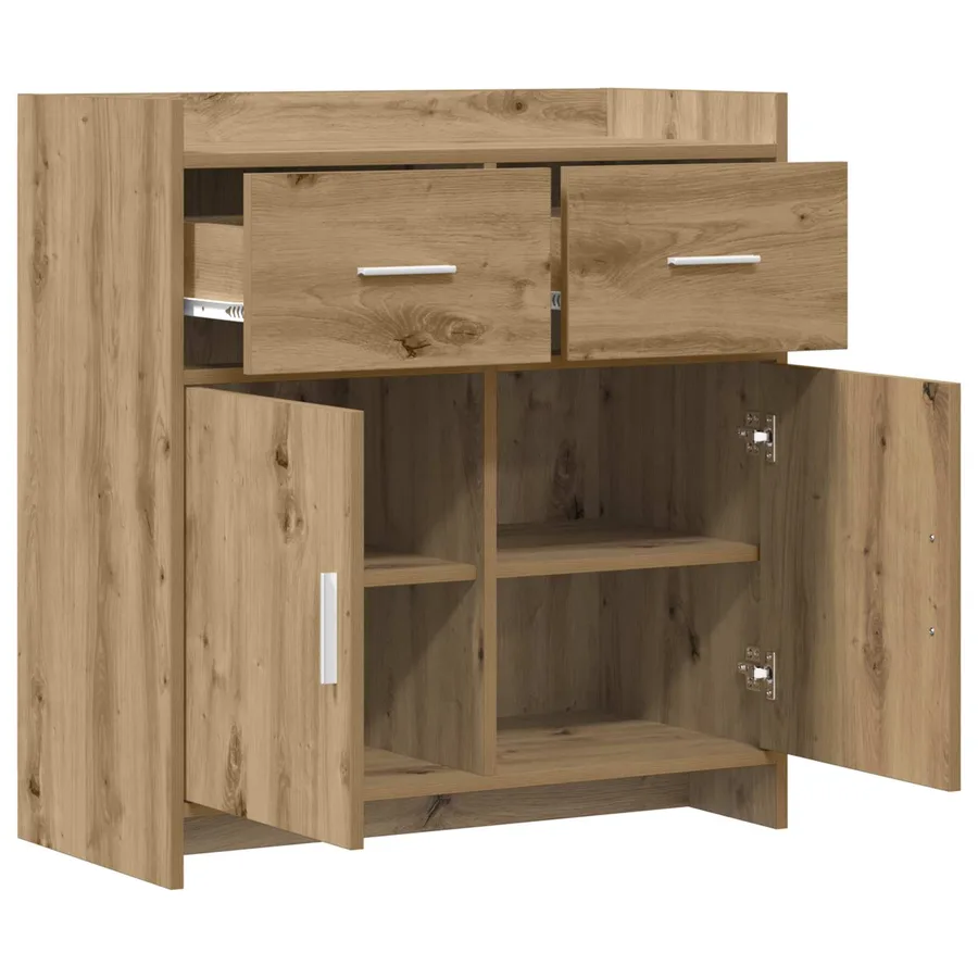 Buffet Chêne artisanal 75 x 36 x 80 cm Bois d'ingénierie - 4