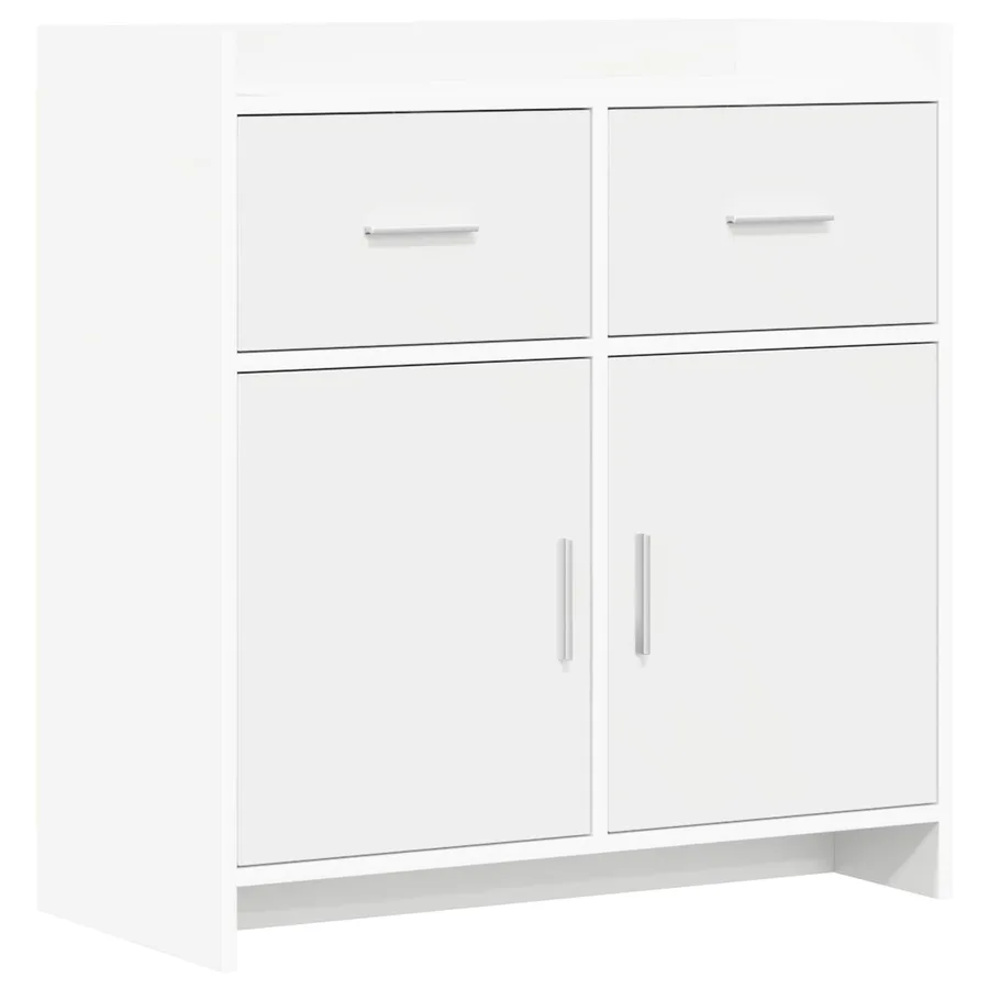 Buffet Blanc 75 x 36 x 80 cm Bois d'ingénierie - 2