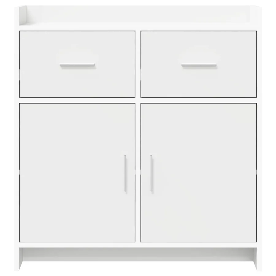 Buffet Blanc 75 x 36 x 80 cm Bois d'ingénierie - 5