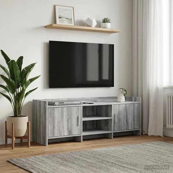 Meuble TV 130 x 33 x 47 cm Sonoma gris Bois d'ingénierie