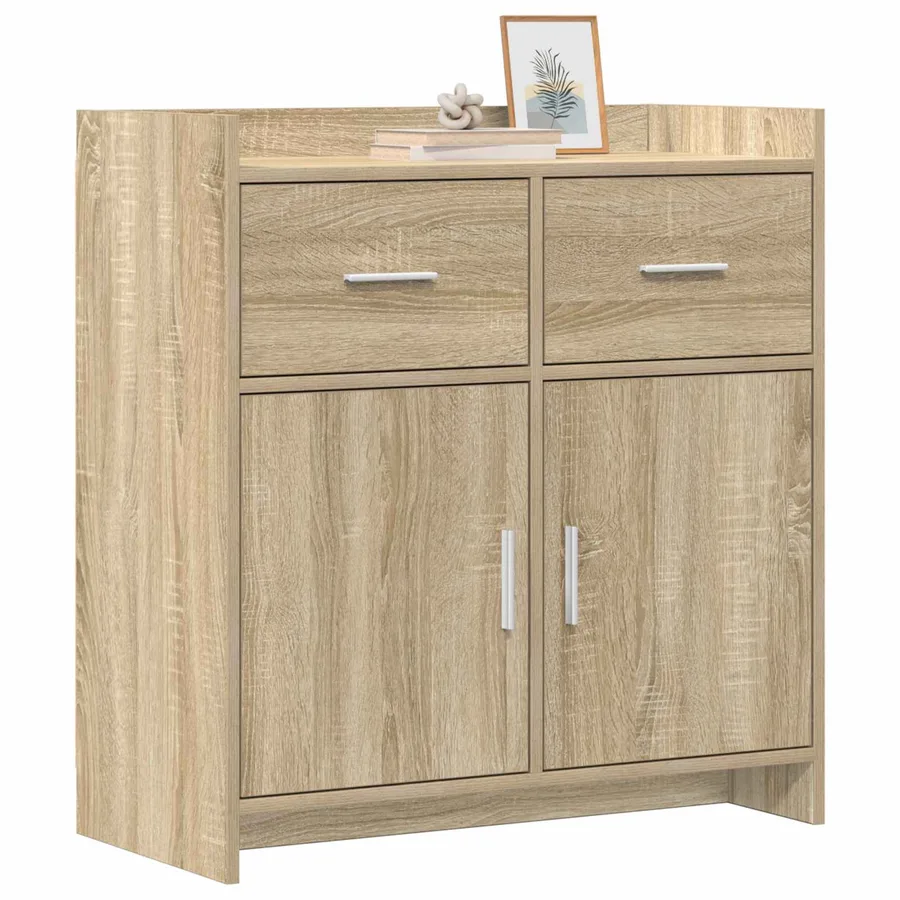 Buffet Chêne Sonoma 75 x 36 x 80 cm Bois d'ingénierie - 3