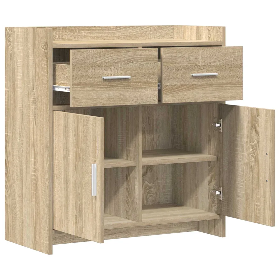 Buffet Chêne Sonoma 75 x 36 x 80 cm Bois d'ingénierie - 4