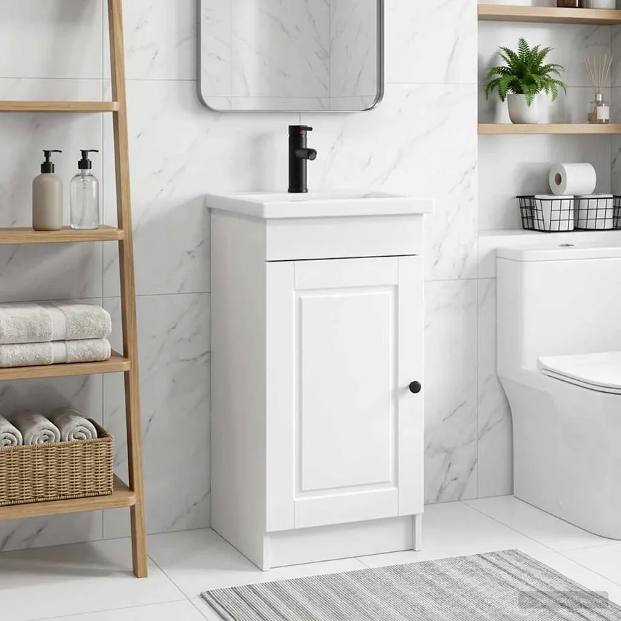 Meuble de salle de bain avec évier Blanc 42 x 40 x 84,5 cm