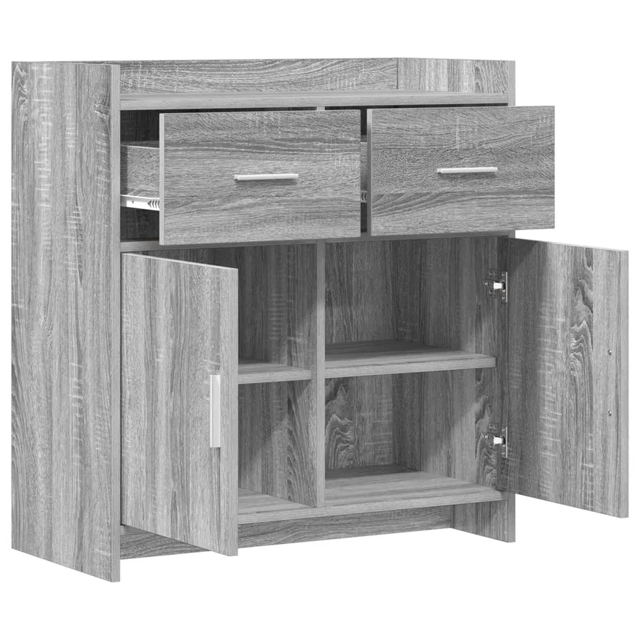 Buffet Sonoma gris 75 x 36 x 80 cm Bois d'ingénierie - 4
