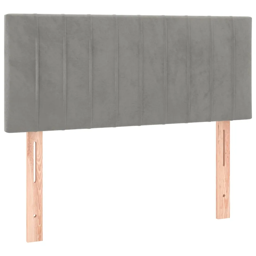 Sommier à lattes de lit et matelas Gris clair 100x200cm Velours - 6