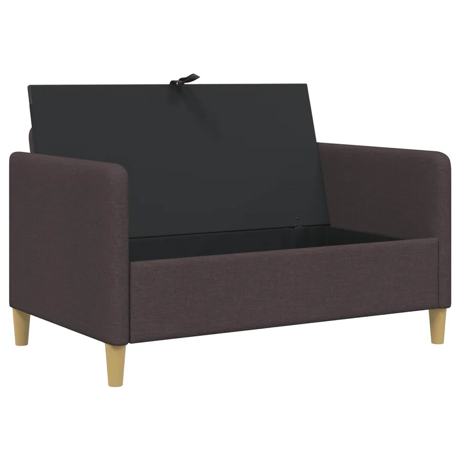 Sofa avec rangement Marron foncé 122 x 78 x 87 cm Polyester - 4