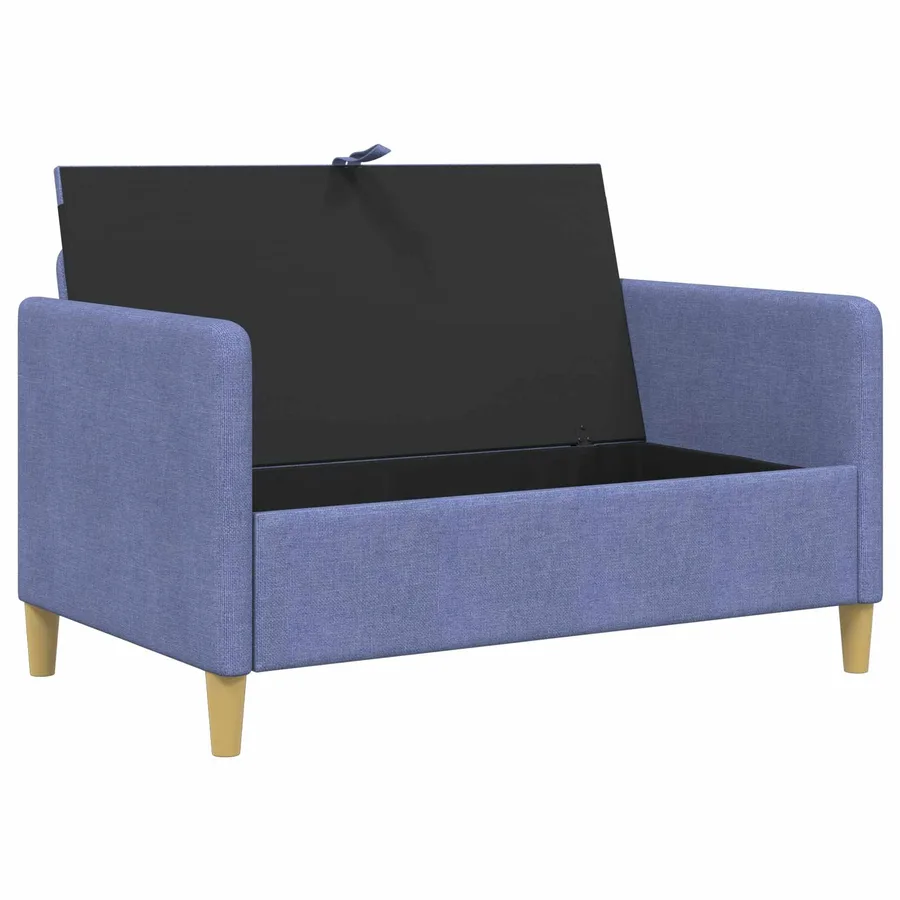Sofa avec rangement Bleu denim 122 x 78 x 87 cm Polyester - 4