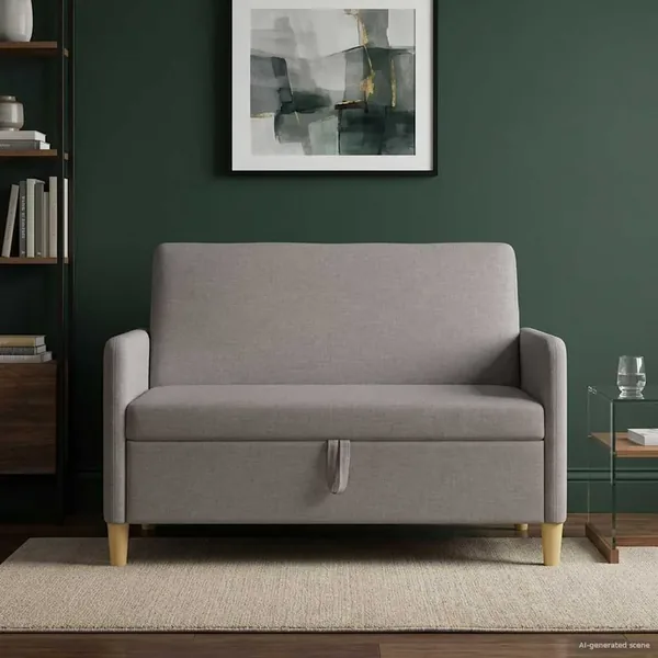 Sofa avec rangement Taupe 122 x 78 x 87 cm Polyester