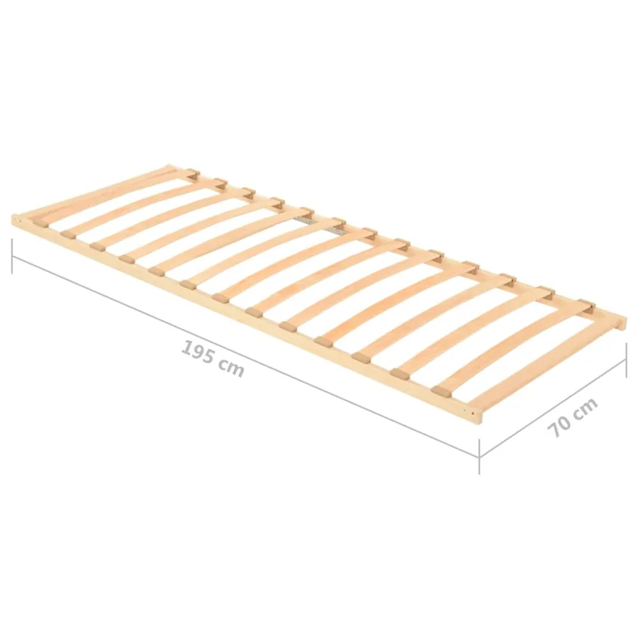 Sommier à lattes sans matelas avec 13 lattes 70x200 cm - 7