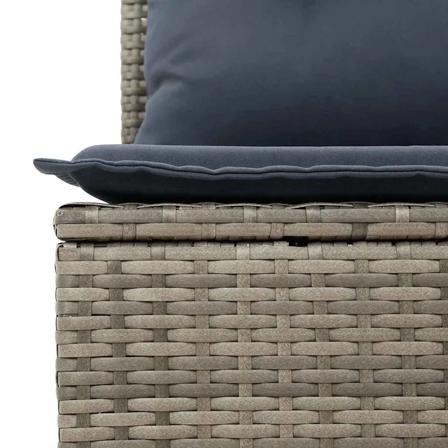 Ensemble de canapé de jardin 8 pcs Gris Poly rotin - 9