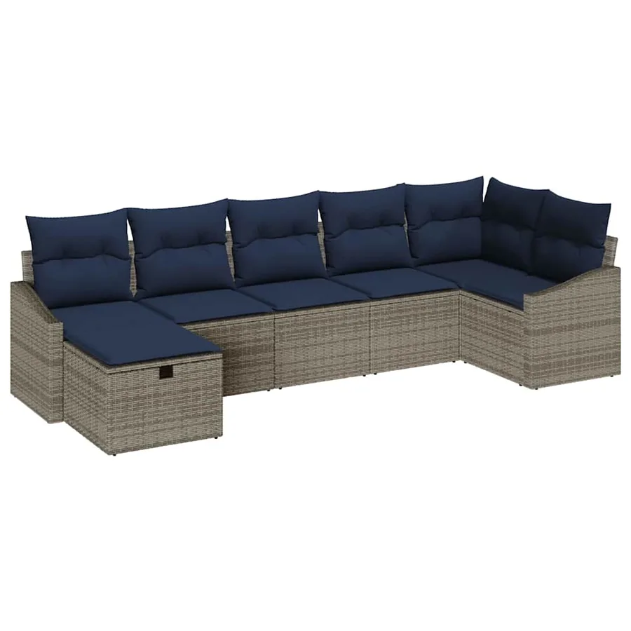 Ensemble de Canapés avec coussin 4 pcs polyrotin - 2