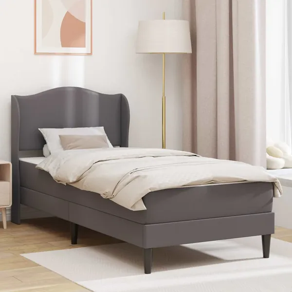 Cadre de lit avec tête de lit Gris 80 x 200 cm Simili cuir