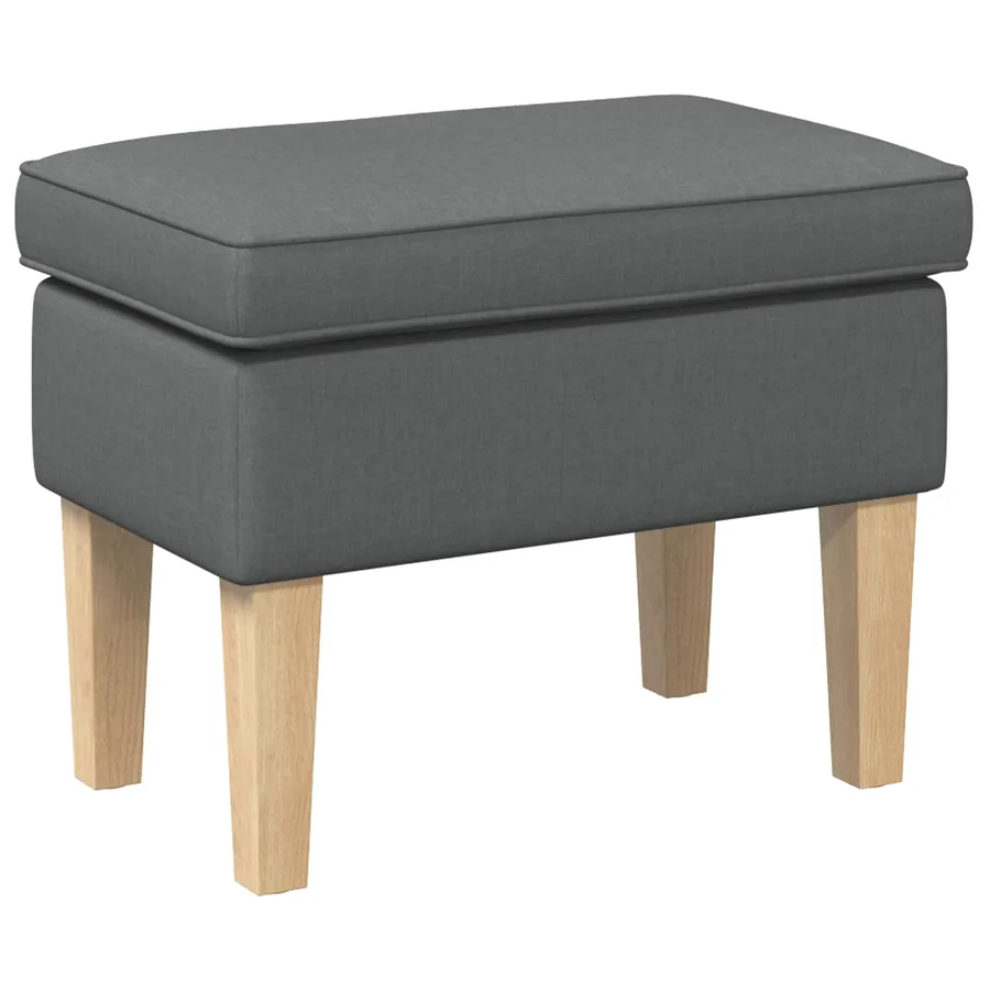 Pouf Gris foncé 55 x 35 x 41 cm Tissu - 2