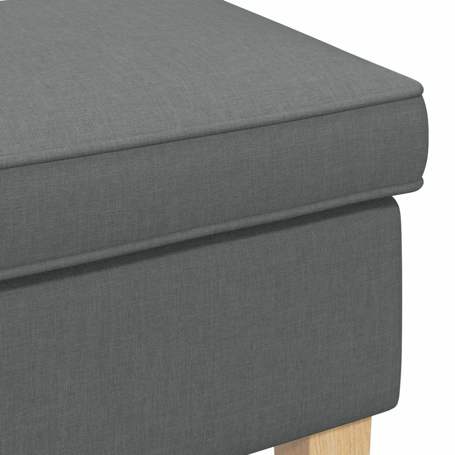 Pouf Gris foncé 55 x 35 x 41 cm Tissu - 5