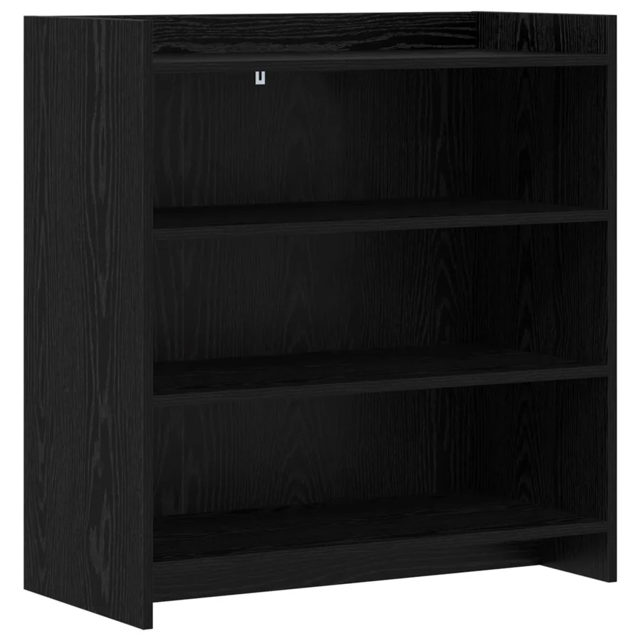 Buffet Chêne noir 75 x 36 x 80 cm Bois d'ingénierie - 2