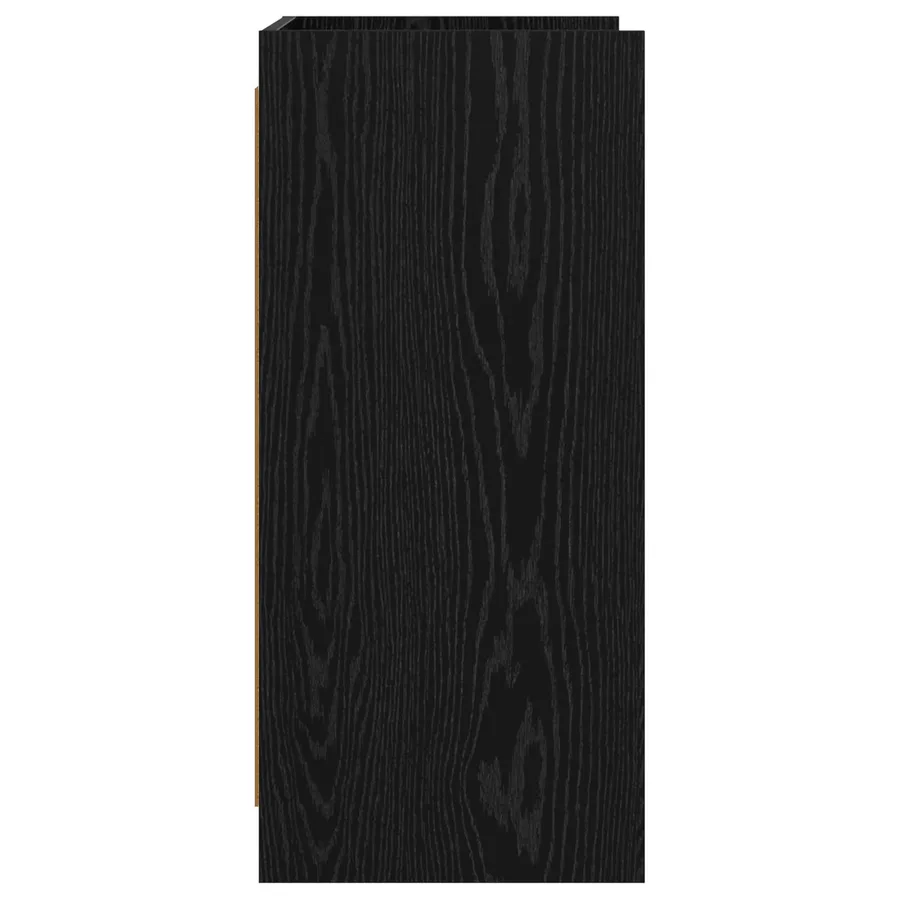 Buffet Chêne noir 75 x 36 x 80 cm Bois d'ingénierie - 5