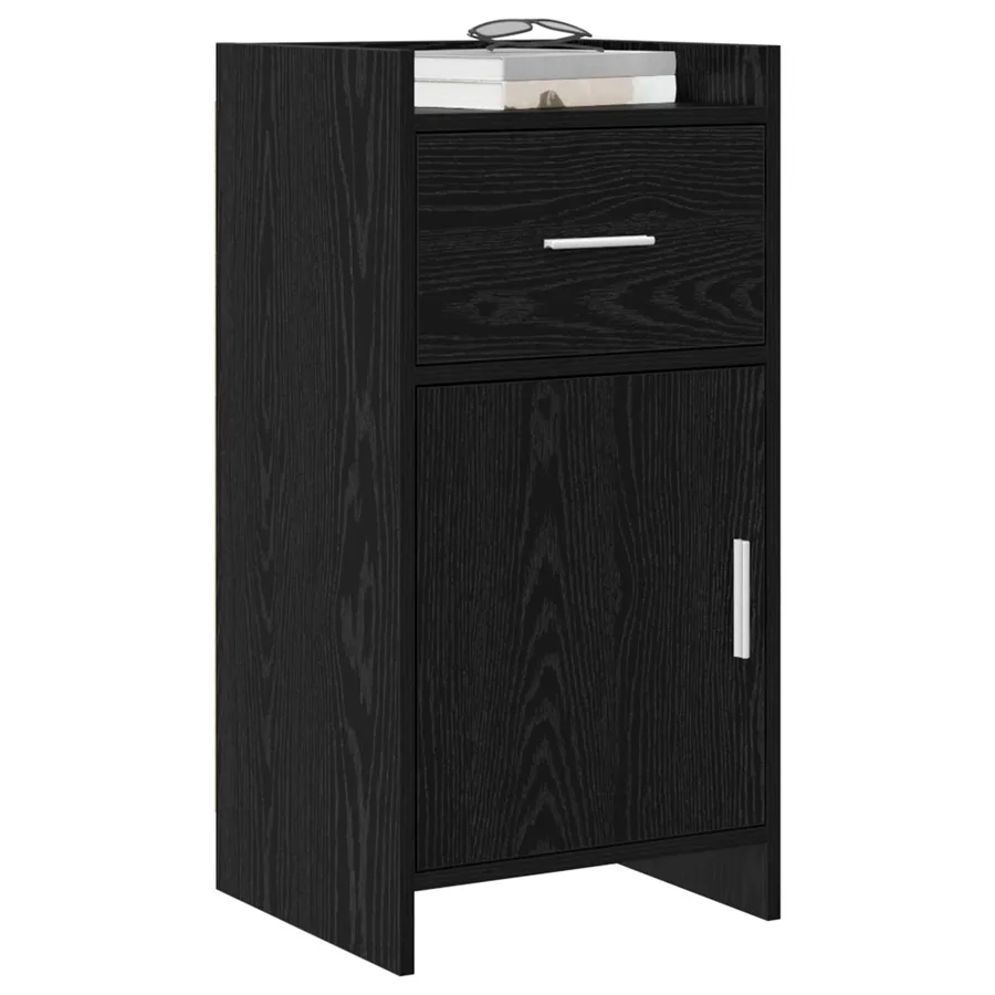 Buffet Chêne noir 40 x 36 x 80 cm Bois d'ingénierie - 3