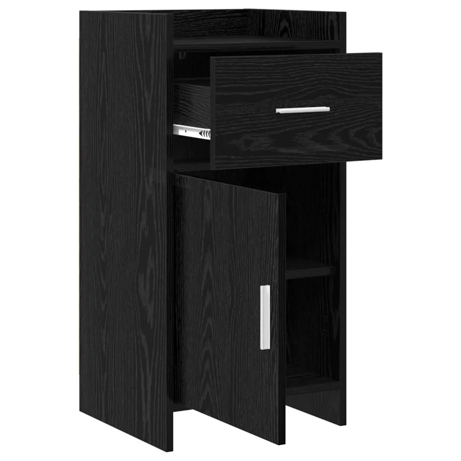 Buffet Chêne noir 40 x 36 x 80 cm Bois d'ingénierie - 4