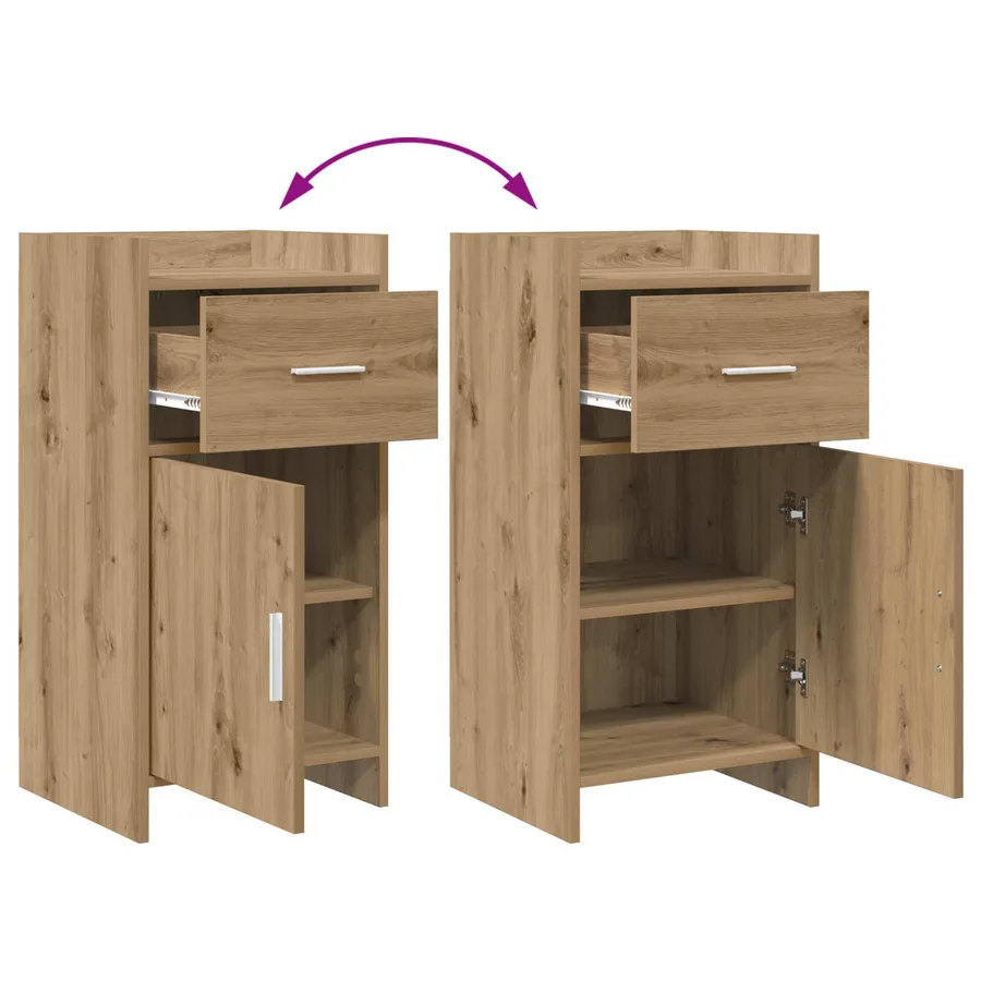 Buffet Chêne artisanal 40 x 36 x 80 cm Bois d'ingénierie - 9
