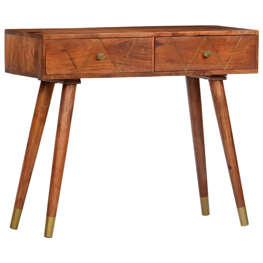 Table console 90x35x76 cm Bois d'acacia massif - 11