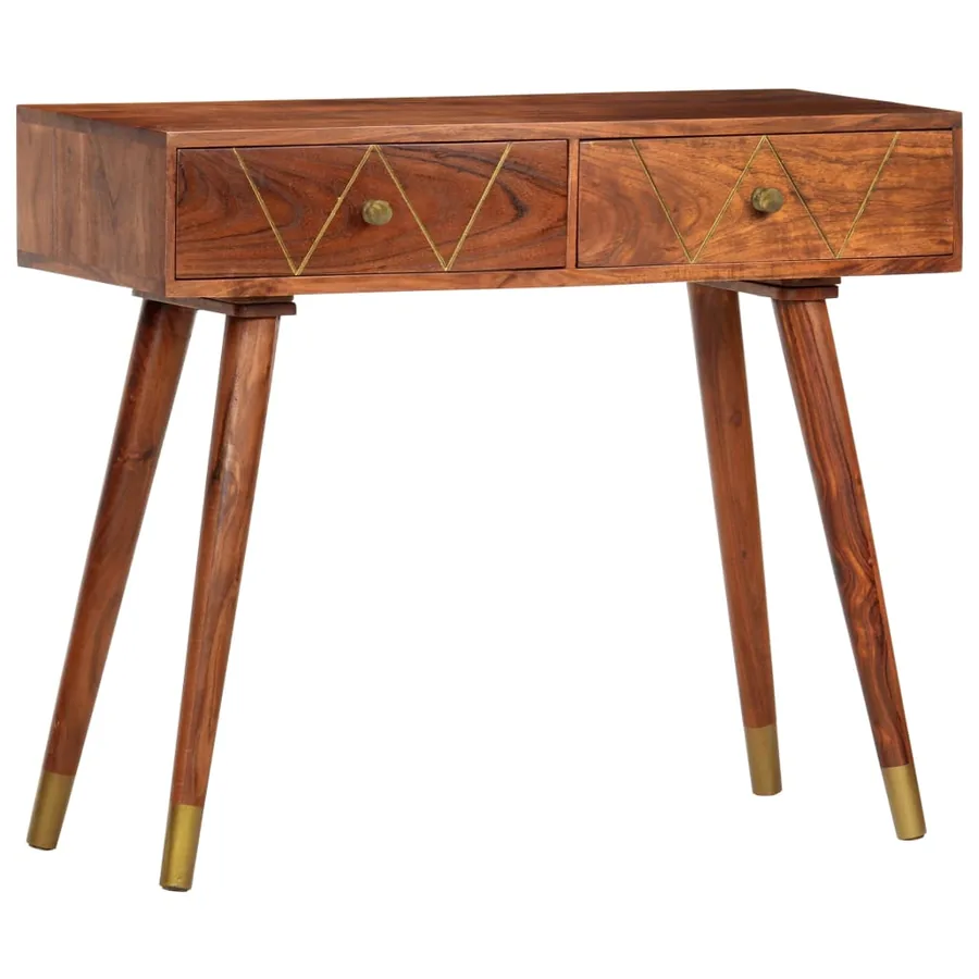 Table console 90x35x76 cm Bois d'acacia massif - 13