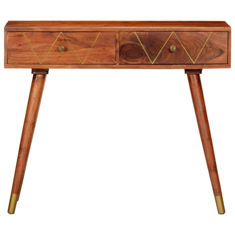 Table console 90x35x76 cm Bois d'acacia massif - 3
